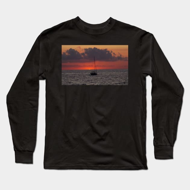 Alcudia beach sun rise 2019 Long Sleeve T-Shirt by Simon-dell